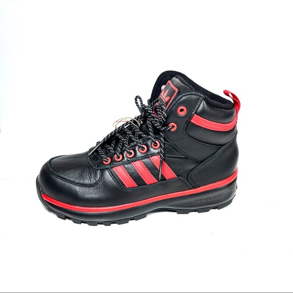 adidas Other - Adidas Men’s Chasker Boots Black Red Leather GY1199 Size 8